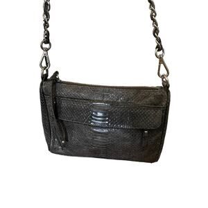 Chez Fine Leather Goods Snake Print Crossbody